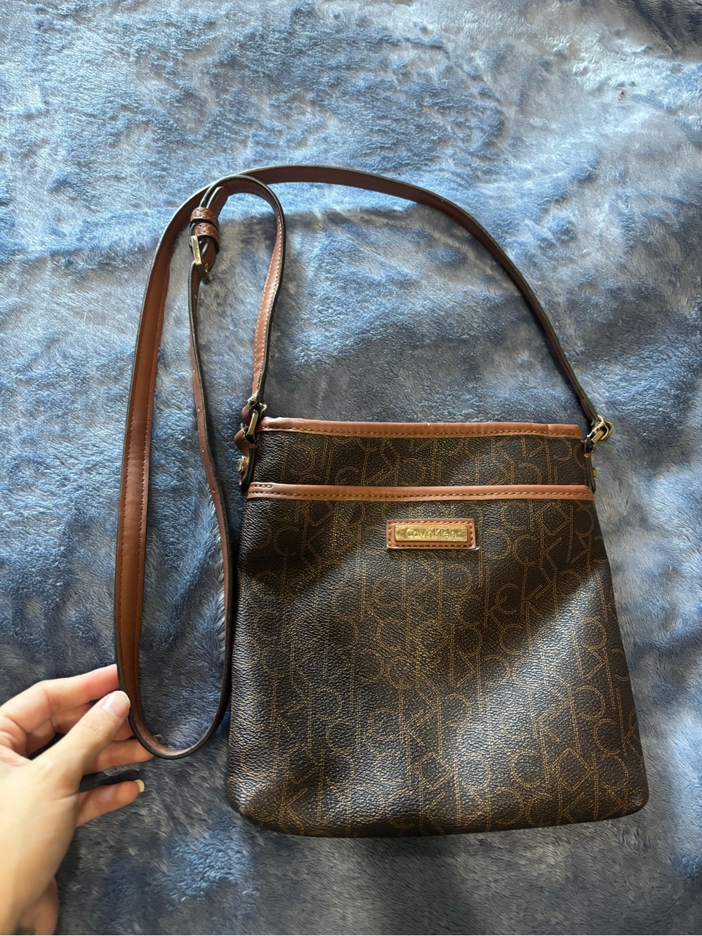 Calvin Klein Brown Logo Crossbody Bag